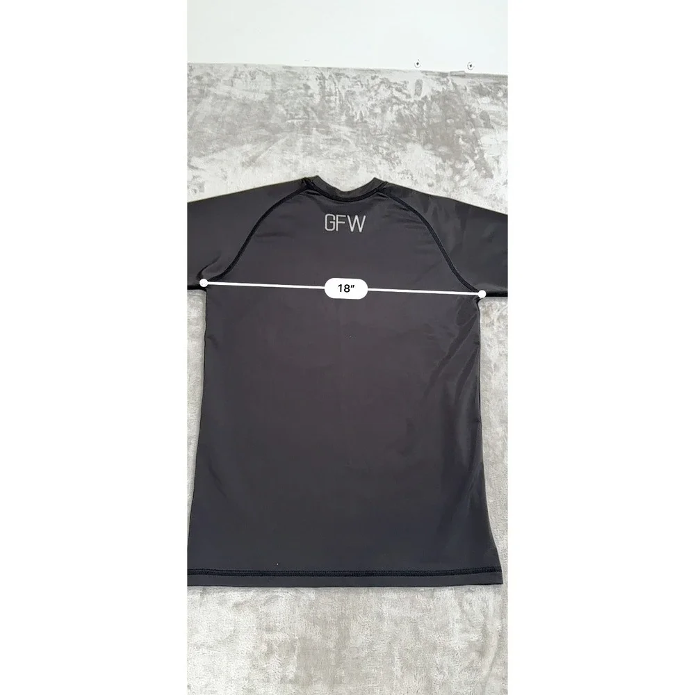 BJJ Rash Guard Men Size M Black Short Sleeve Premium Jiu Jitsu Gitana Fightwear